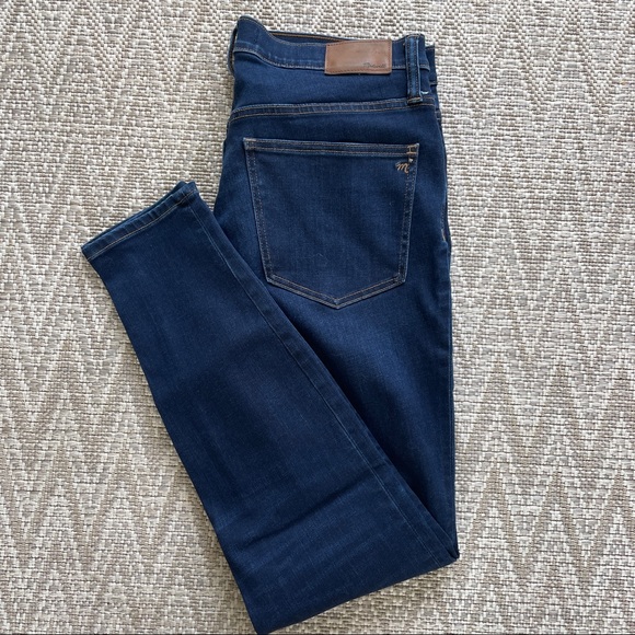 Madewell 9” High Rise Skinny Dark Wash Jeans, size 30 - Picture 7 of 7